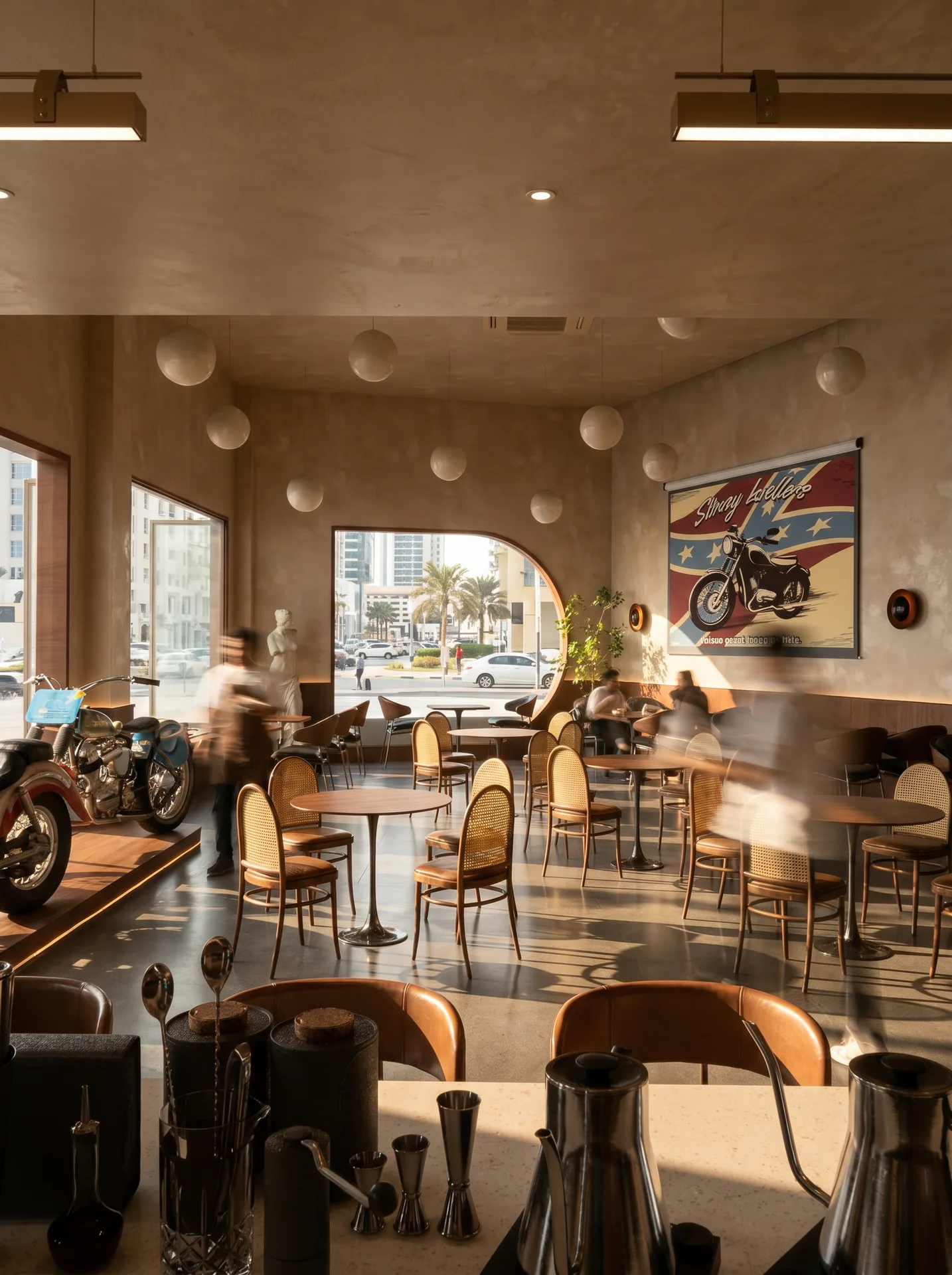 Wabi-Sabi style multi-functional cafe project image